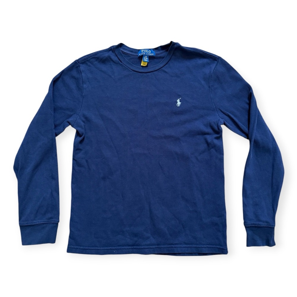 RALPH LAUREN Waffle-Knit Cotton Long-Sleeve Tee